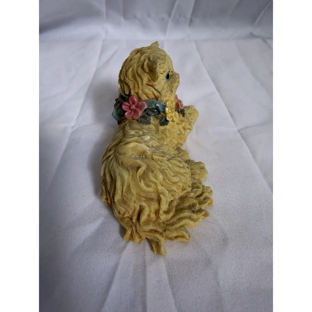 Vintage Young's Inc Monroe Mich Orange Restaurant Resin Persian Cat Figurine